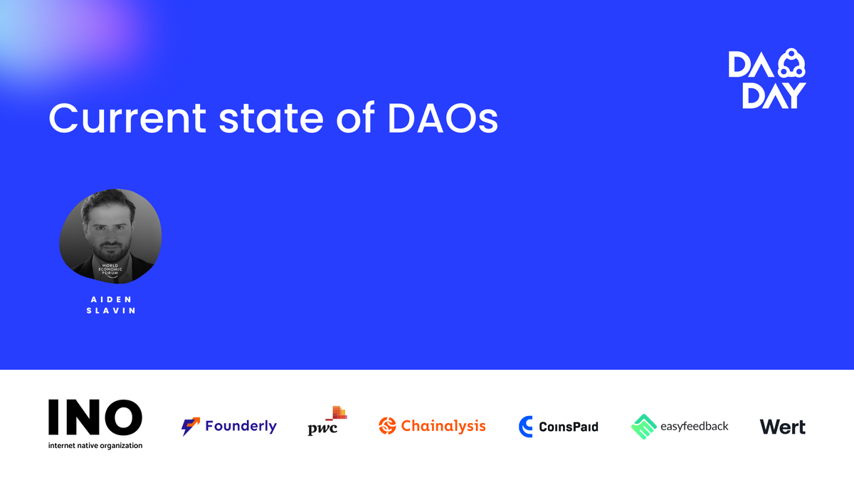 Current State of DAOs at DAO Day: A Deep Dive with Aiden Slavin of the World Economic Forum